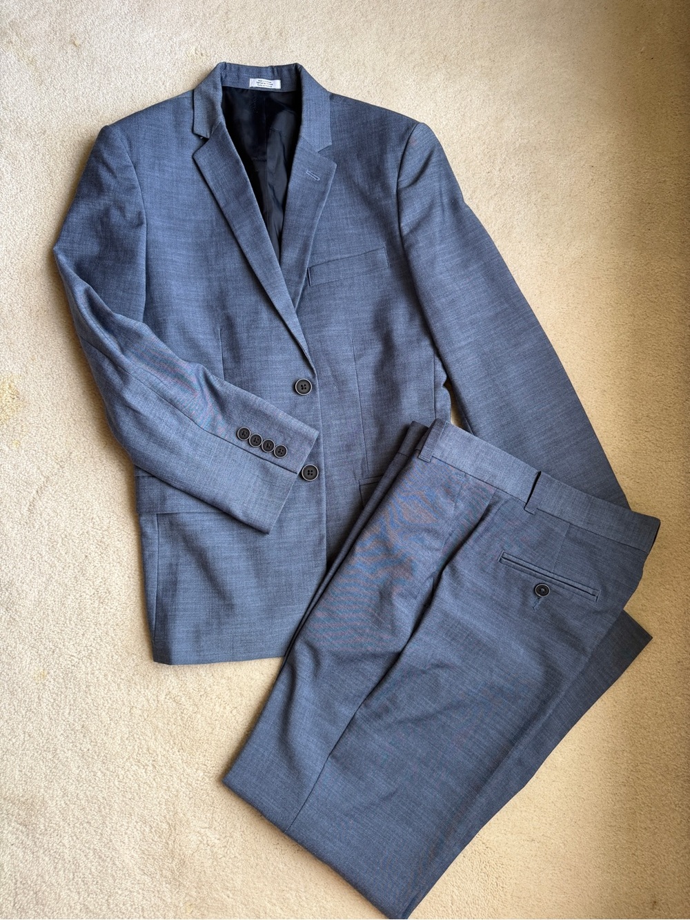 Calvin Klein 2 piece Blue Suit jacket coat pants Boys Size 14